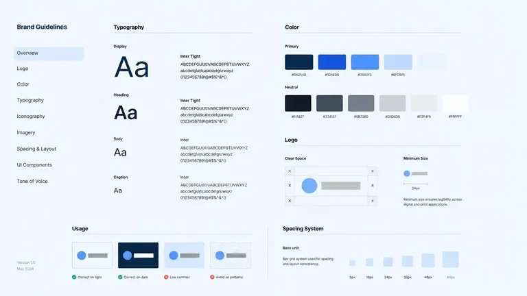 fondasi teknikal identitas visual tipografi warna dan logo di meja kerja fondasi teknikal identitas visual tipografi warna dan logo di meja kerja