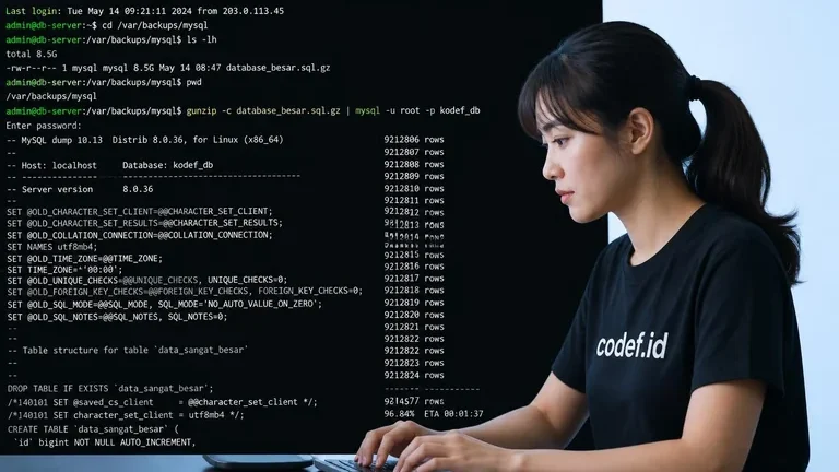 import database mysql command line SSH restore database besar import database mysql command line SSH restore database besar