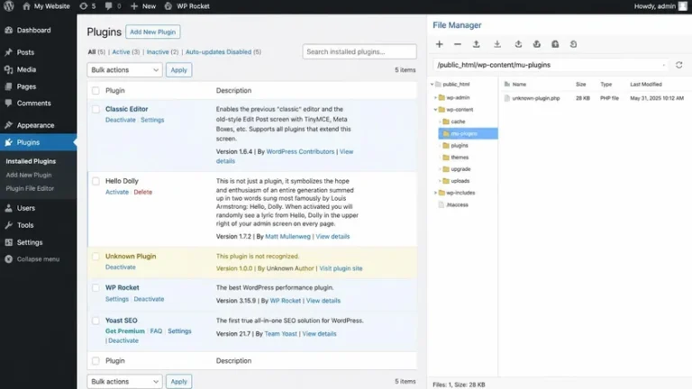 audit plugin dan mu-plugins saat membersihkan website terkena hack WordPress