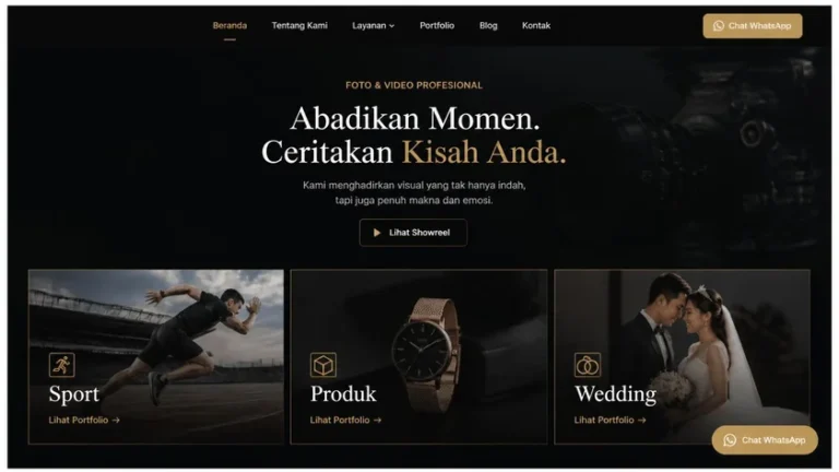 contoh website portofolio fotografer dan halaman booking contoh website portofolio fotografer dan halaman booking