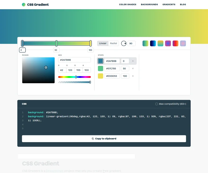 CSS Gradient untuk Website: Cara Membuat Background, Text & Gradient Generator