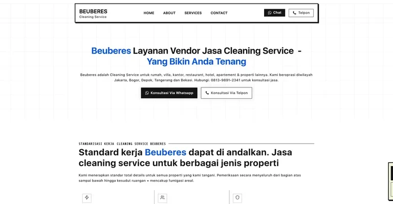 contoh website cleaning service