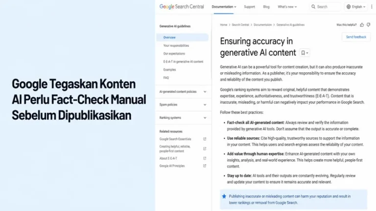 Fact check konten AI menurut pembaruan panduan Google Search Central Fact check konten AI menurut pembaruan panduan Google Search Central