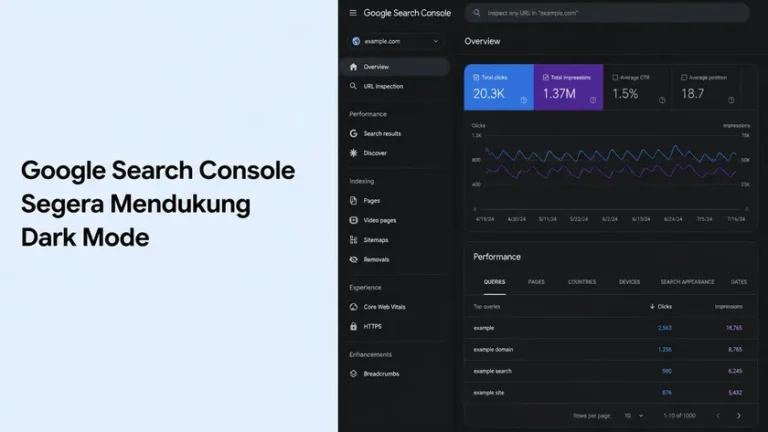 Preview mode gelap Search Console di Search Central Live 2026 Preview mode gelap Search Console di Search Central Live 2026