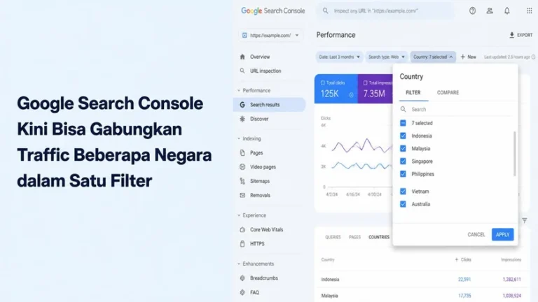 Google Search Console Kini Bisa Gabungkan Traffic Beberapa Negara dalam Satu Filter