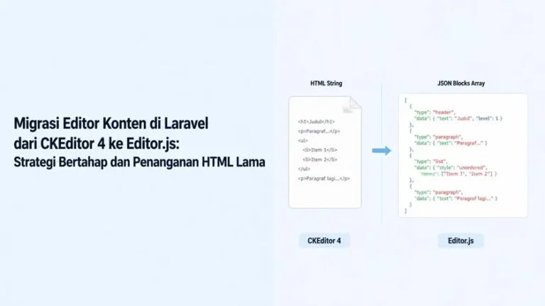 Migrasi CKEditor Editor.js Laravel dari HTML ke block JSON Migrasi CKEditor Editor.js Laravel dari HTML ke block JSON