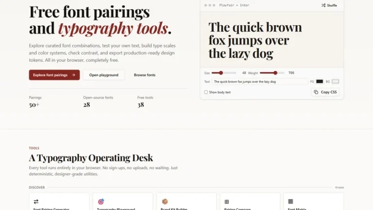 8 Website Font Pairing & Variable Font Simulator Gratis untuk Desain Website