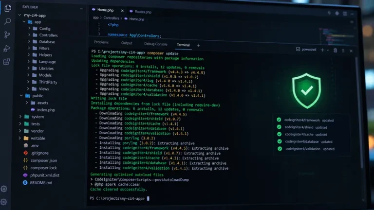 update CodeIgniter 4.7.5